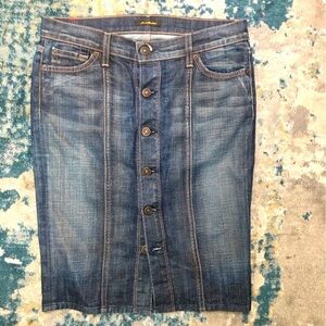 7 for all mankind button down denim skirt Jean skirt NWOT size 26